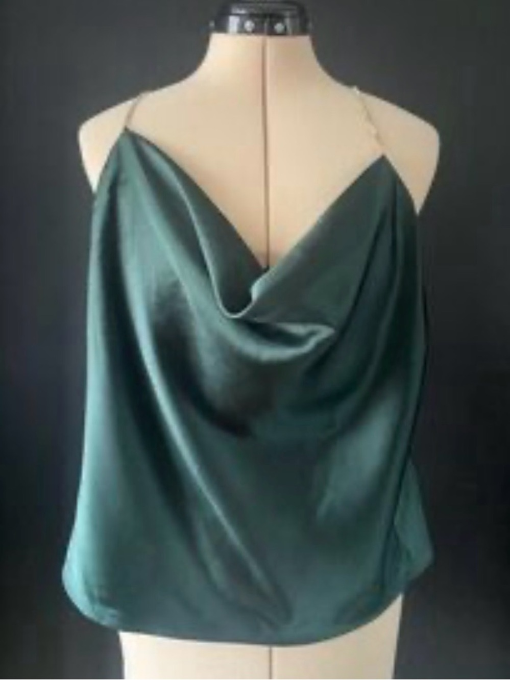 House of Harlow emerald green rhinestone strap blouse